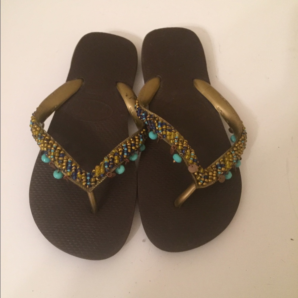 Havana beaded sandal flip flops size 7