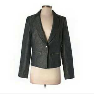 HINGE (Nordstrom) ONE BUTTON MATALLIC BLAZER, MED