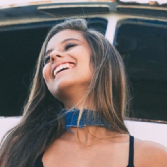 🌿 Bundle of Denim Blue Jean Frayed Chokers - Picture 2 of 4