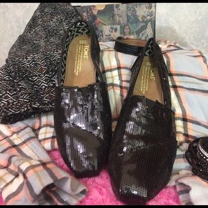TOMS Black Sequins