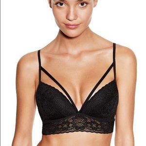PINK by Victoria Secret Black Strappy Bra Bralette
