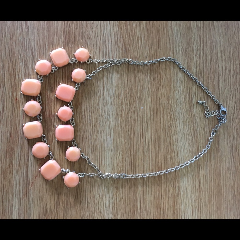 Peach statement necklace