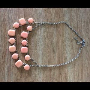 Peach statement necklace