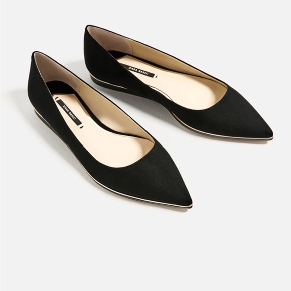 Zara Shoes - ❌ SOLD! ZARA Flats With Gold Detail