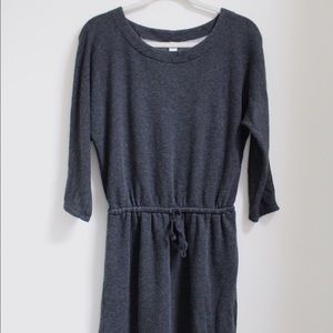 Dark Gray Sweatshirt Dress