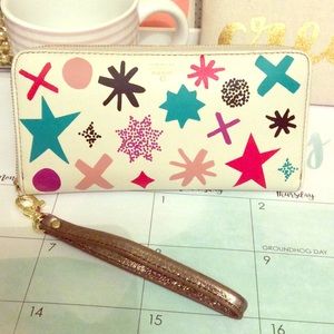 Fossil zip around star wallet