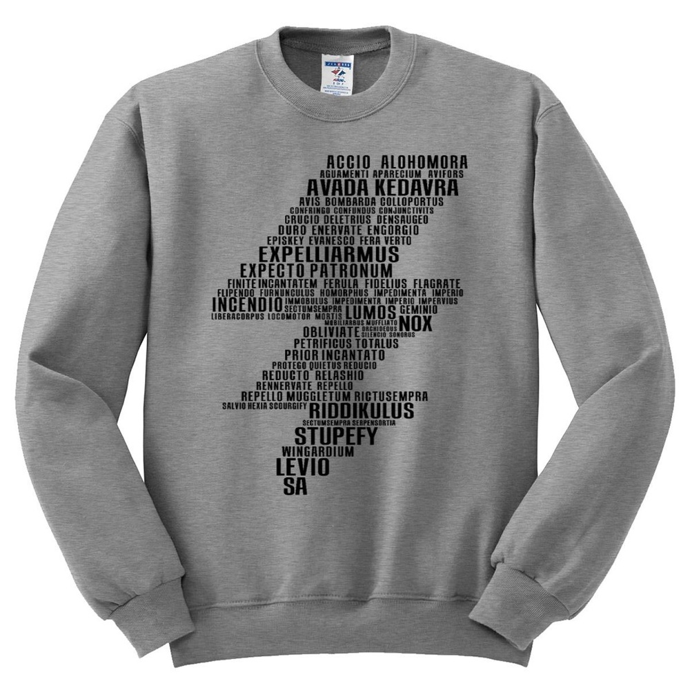 Harry Potter Lightning Bolt Grey Sweatshirt