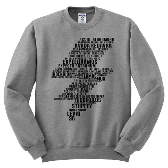 Harry Potter Lightning Bolt Grey Sweatshirt - Picture 1 of 2