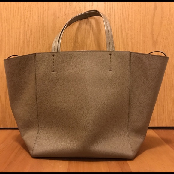 Celine Small Cabas Grained Calfskin Taupe Tote - Picture 2 of 8
