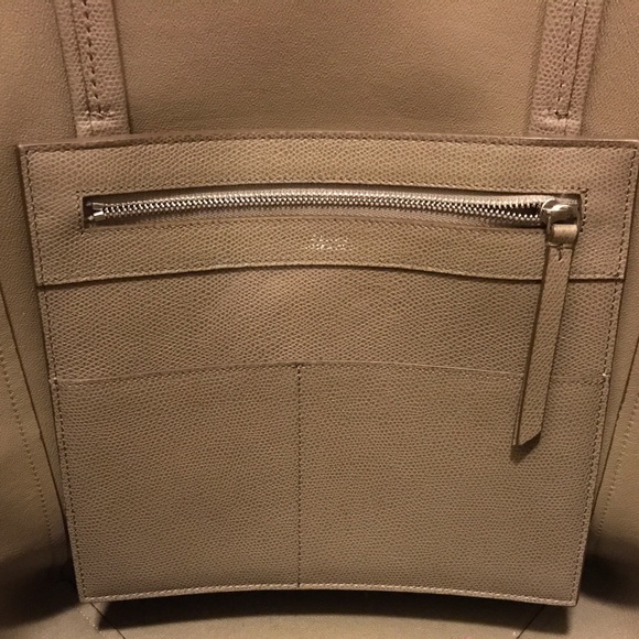 Celine Small Cabas Grained Calfskin Taupe Tote - Picture 5 of 8