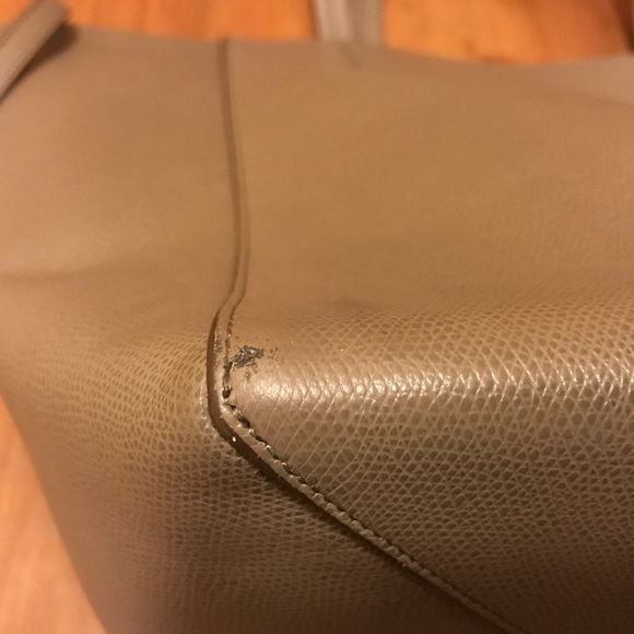 Celine Small Cabas Grained Calfskin Taupe Tote - Picture 6 of 8