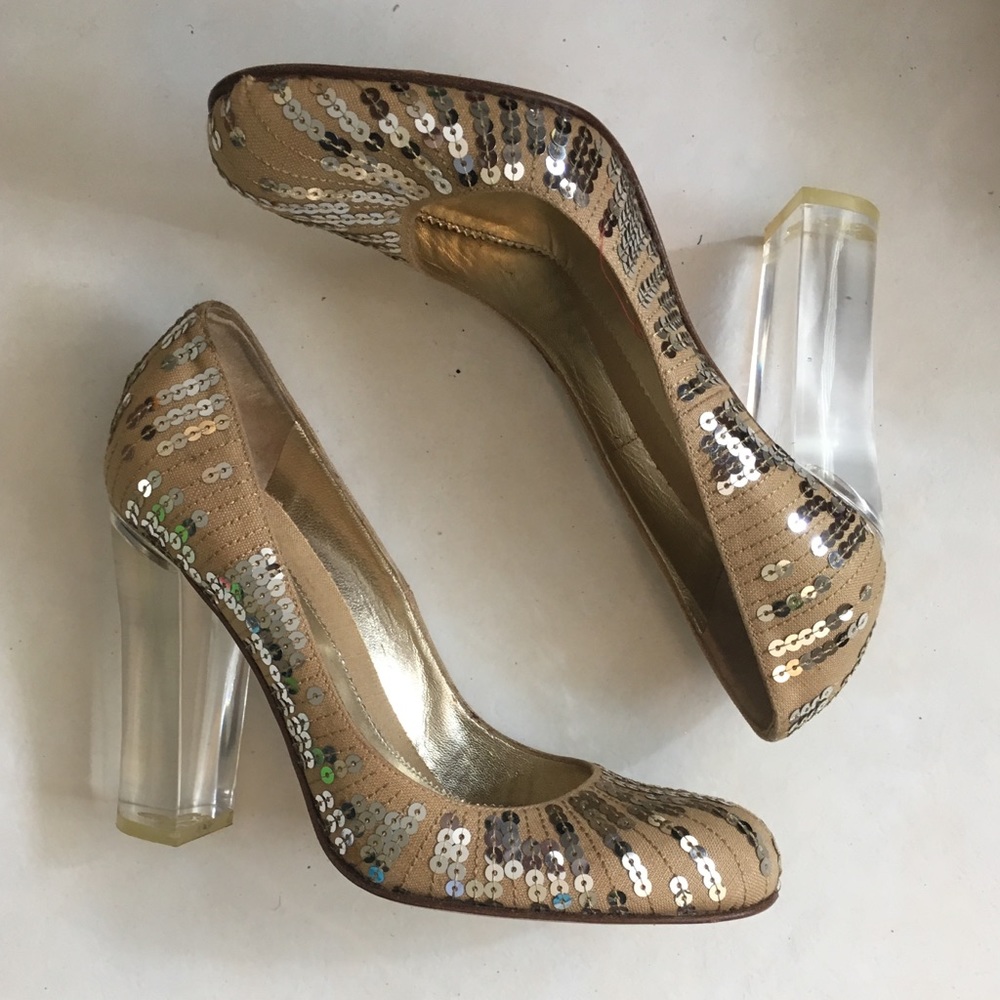 Rare Vintage BCBG MaxAzria Cable Sequined Pumps