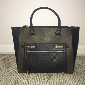 Army green handbag