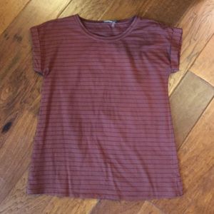 SOLD! Burnt orange and black striped top