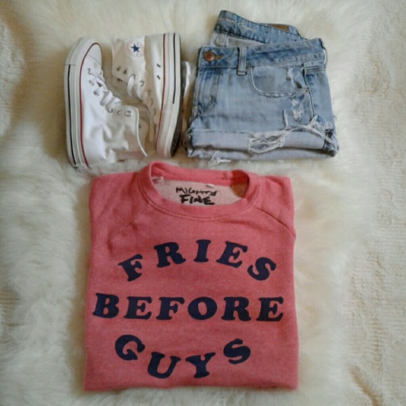 boutique Sweaters - FRIES BEFORE GUYS Pink Sweater