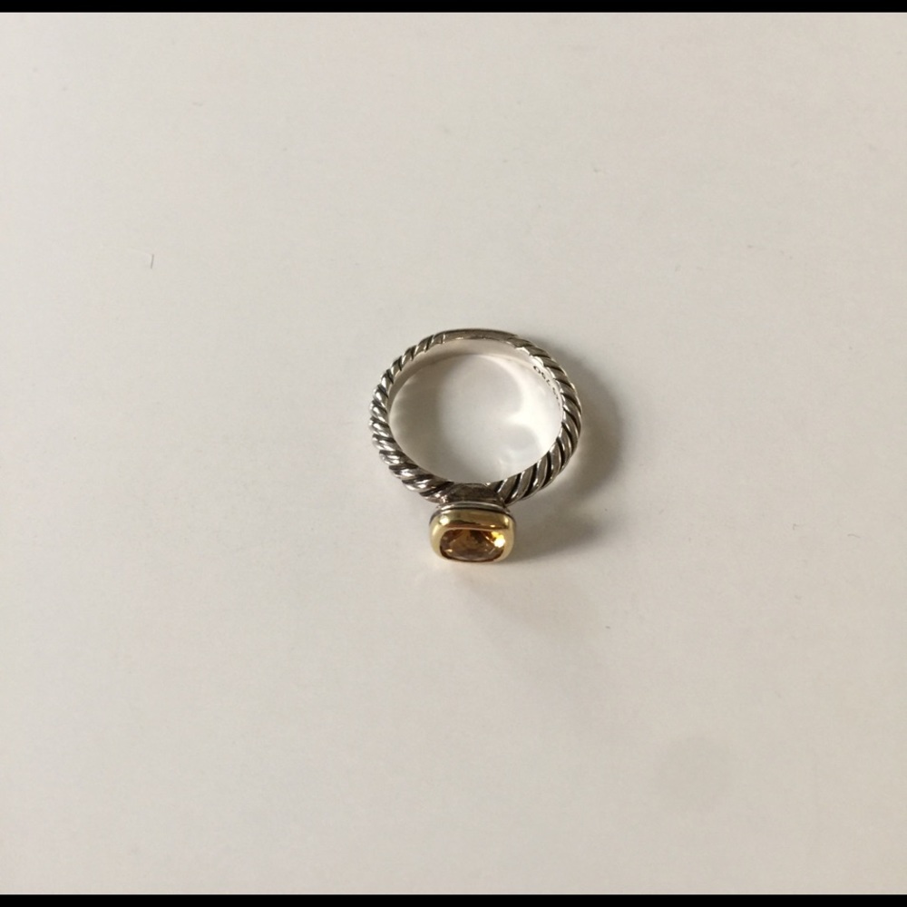 David Yurman Two-Tone Citrine Noblesse Ring