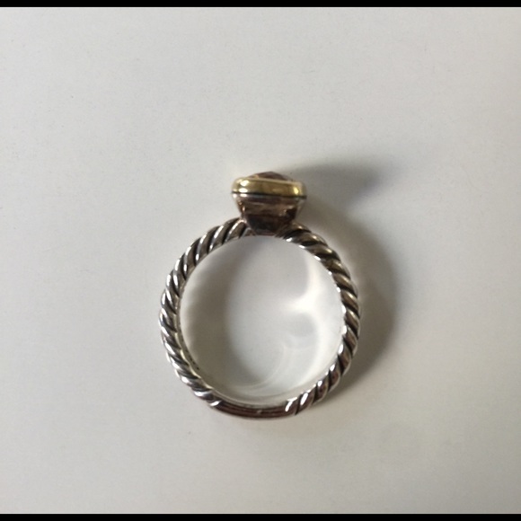 David Yurman Two-Tone Citrine Noblesse Ring - Picture 2 of 3