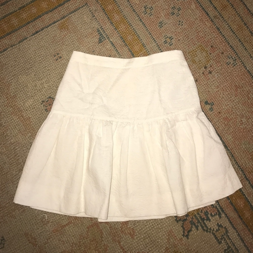 J CREW High Waisted White Skirt