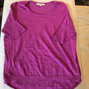 Loft pink/purple short sleeve top