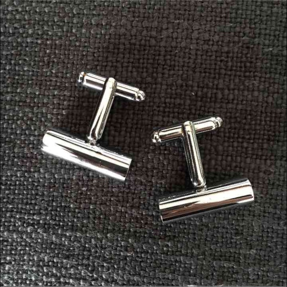 Silver Bar Cuff Links