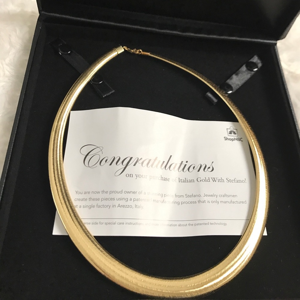 STEFANO Gold necklace (14 karat gold over bronze)