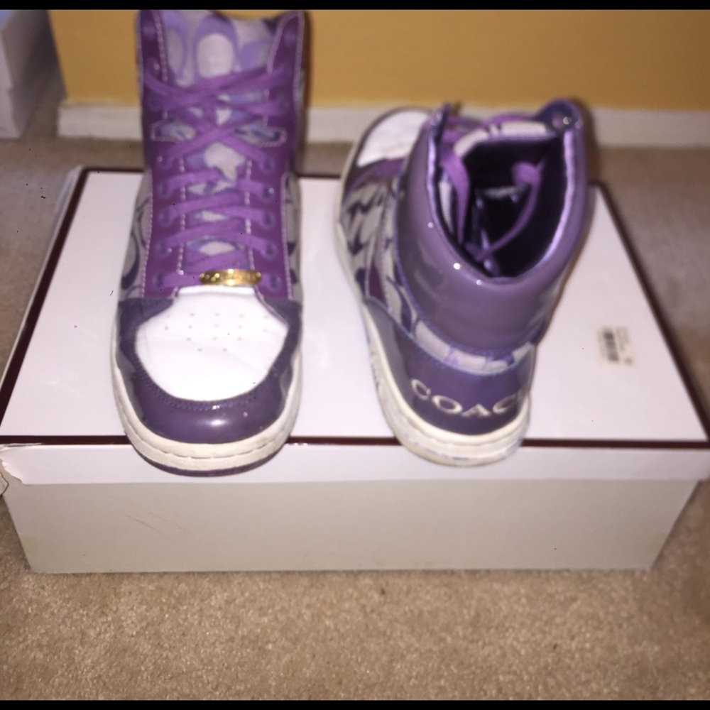 Purple coach sneakers! 💜size 8.5💜