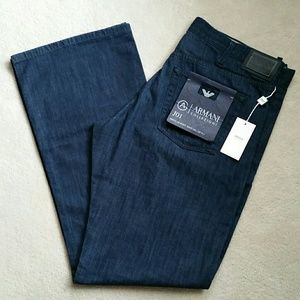 Mens Armani Collezioni Navy Jean