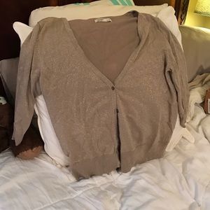 3/4 sleeve gold cardigan