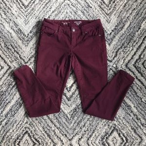 Maroon jeans