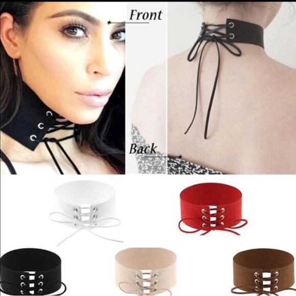Lace up Choker - Picture 3 of 4