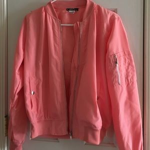 NWT!!!! LIGHT PINK/peach Bomber Jacket