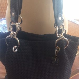 "The Sak" Black w/Silver Hardware Satchel Handbag