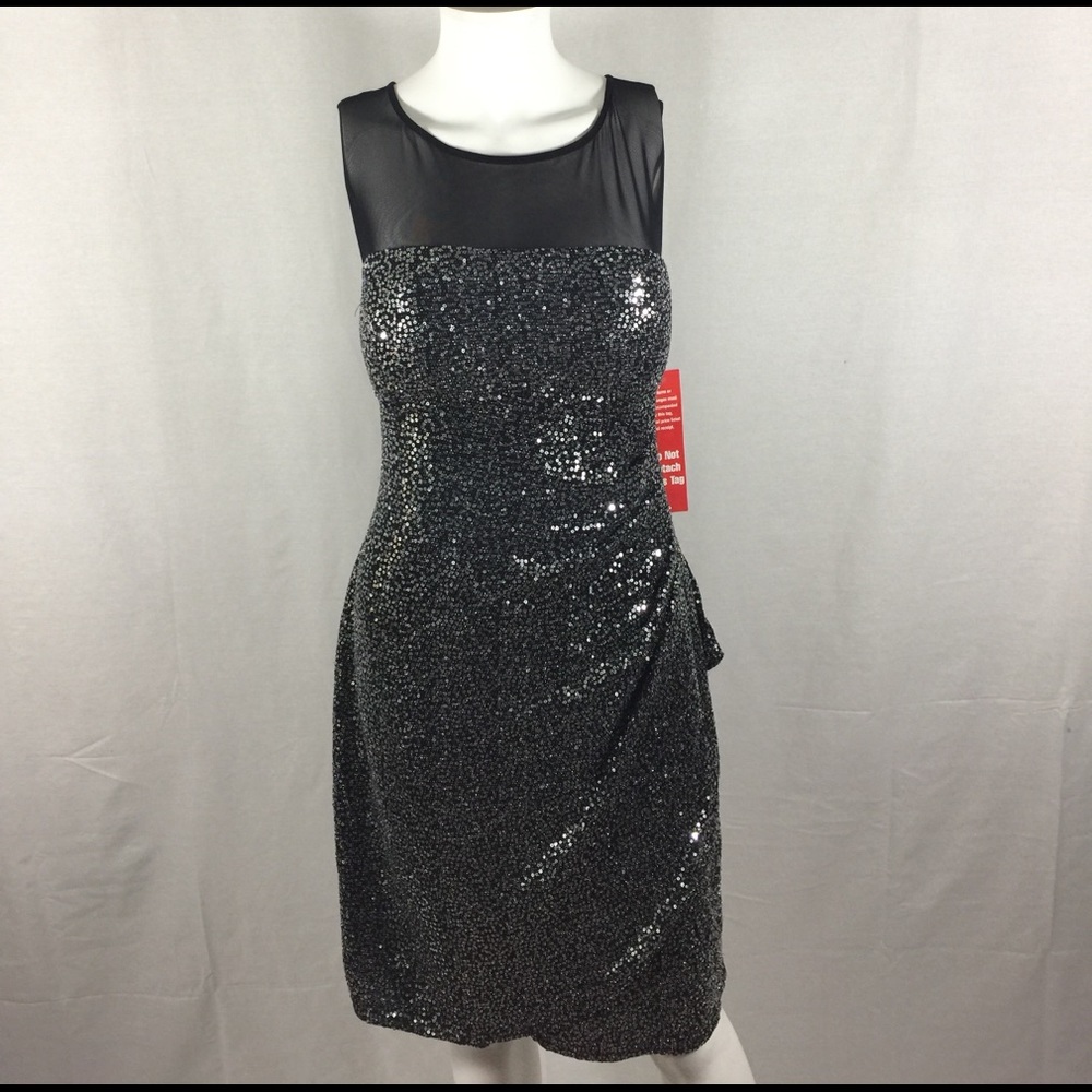 NWT Scarlett black sequence dress size 14