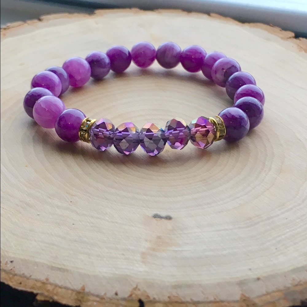 Genuine amethyst bracelet