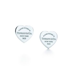 Tiffany & Co. Sterling silver heart earrings
