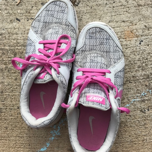 Nike Shoes - Pink and gray Nike running shoes, size 7.5