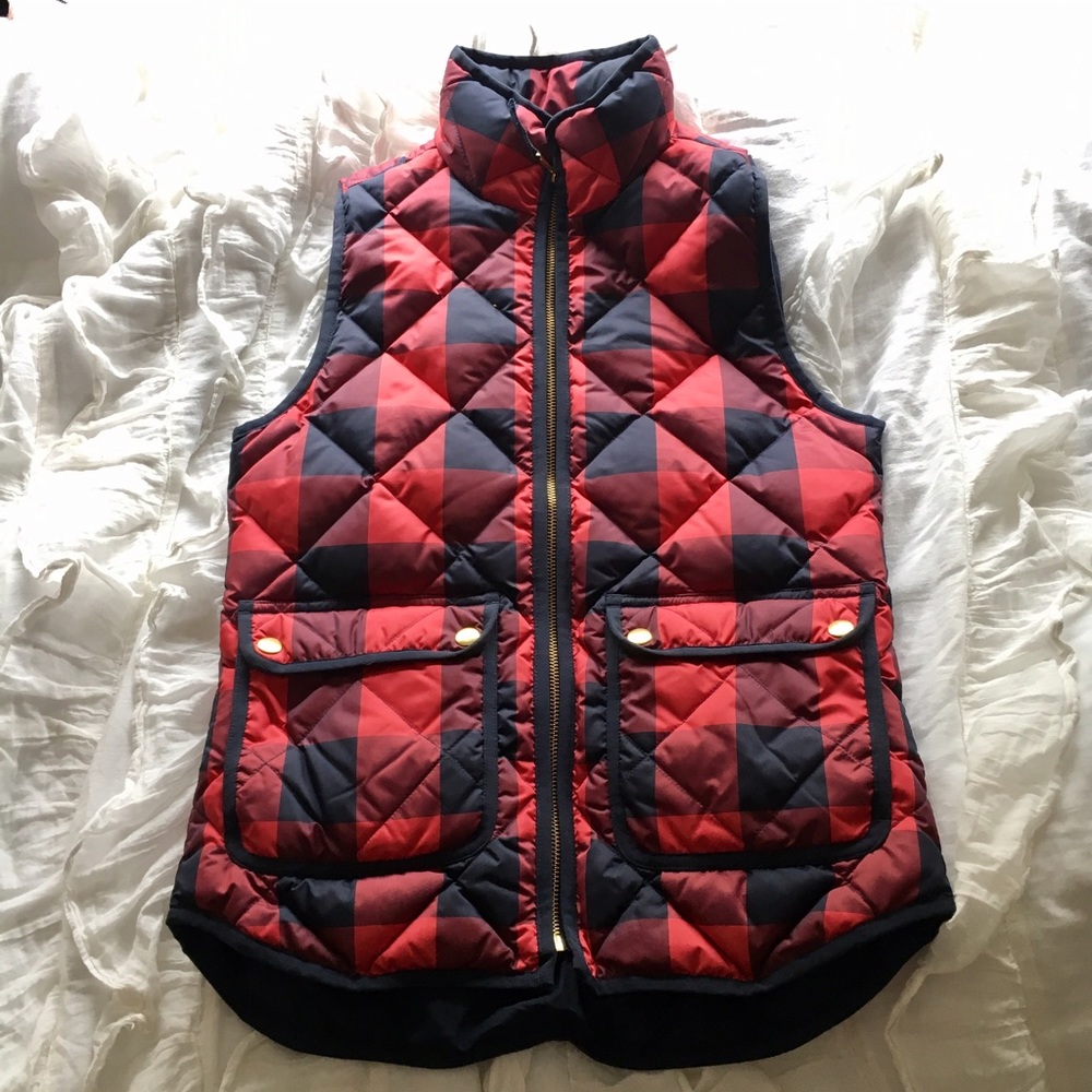 J. Crew Excursion Buffalo Check Vest