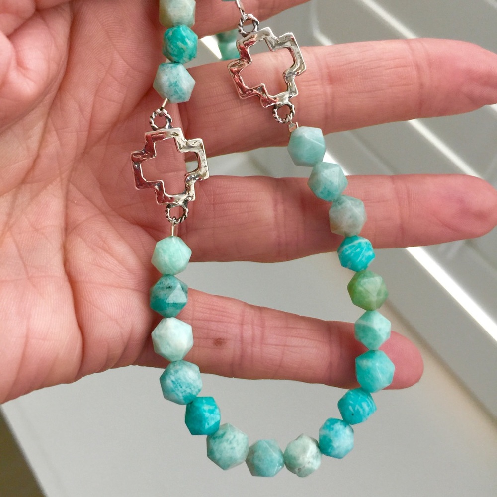 New gemstone/sterling silver necklace