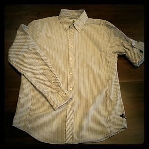 Express Men's casual fit striped dress shirt