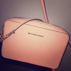 -MICHAEL KORS purse-(blossom/dark salmon color)