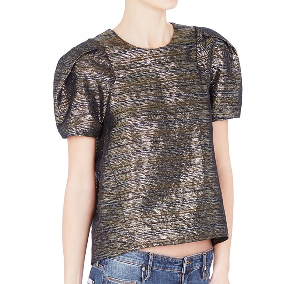 sass & bide Tops - Sass & Bide Electro Dovetail Metallic Blouse 4