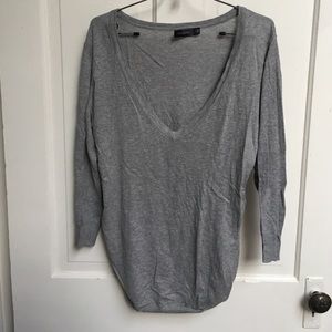 Deep V Neck Gray sweater