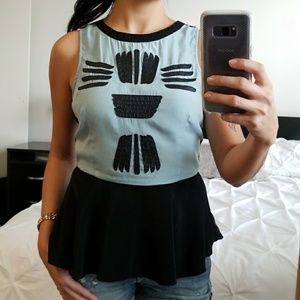 Sleeveless Peplum Blouse by Bar III