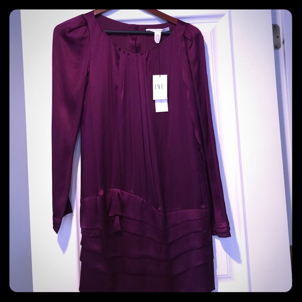 Purple DVF dress