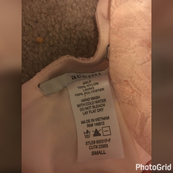 A pink lace dress with a sipper in back - Picture 3 of 3