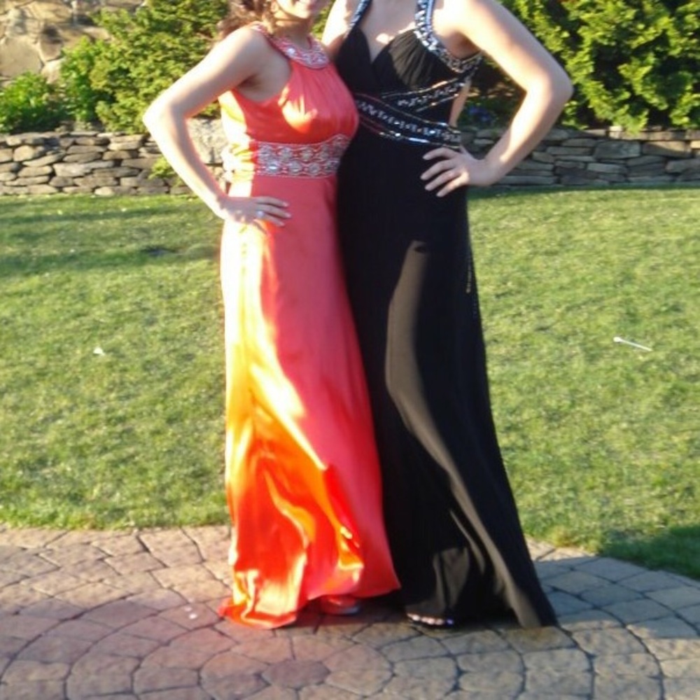 Black beaded and sequins dress