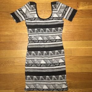 Black & White American Apparel Body Con Dress