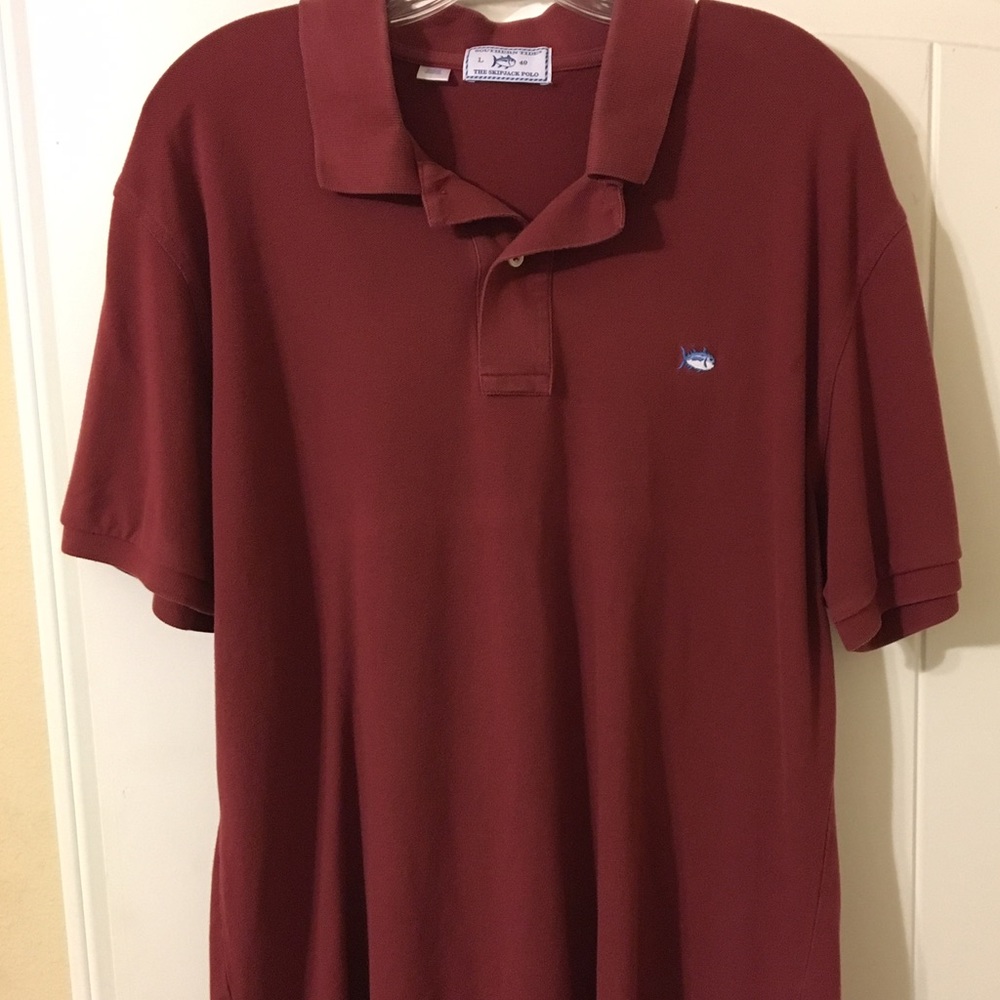 Southern Tide Skipjack Maroon Large Polo