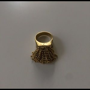 Vintage Costume Gold Pom Pom Ring Size 7