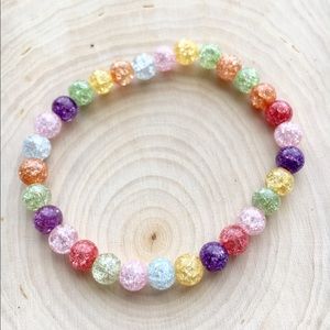 The "Happy" Bracelet! Rainbow crackle quartz